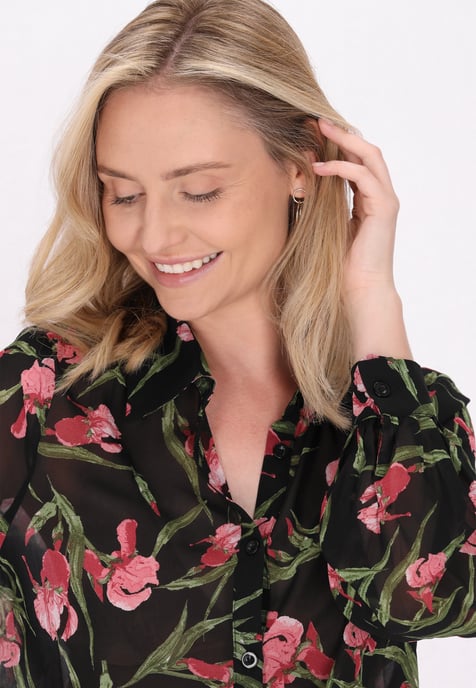 usha Blouse Dames Zwart Veelkleurig - Image 5