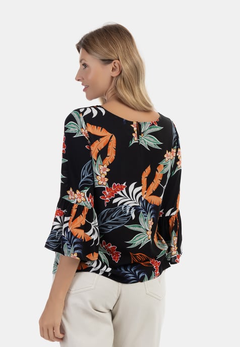 usha Blouse shirt qisha Dames Zwart Veelkleurig - Image 4