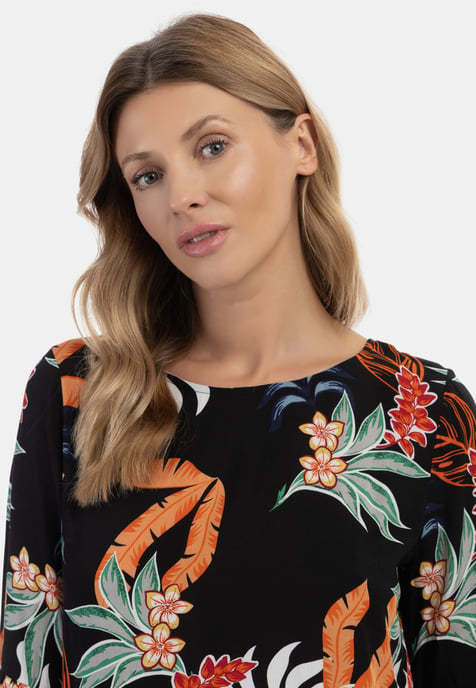 usha Blouse shirt qisha Dames Zwart Veelkleurig - Image 5