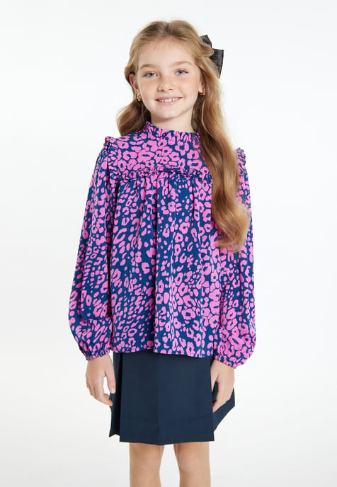 Faina Blouse meisjes (kinderen) Roze Marine - Image 3
