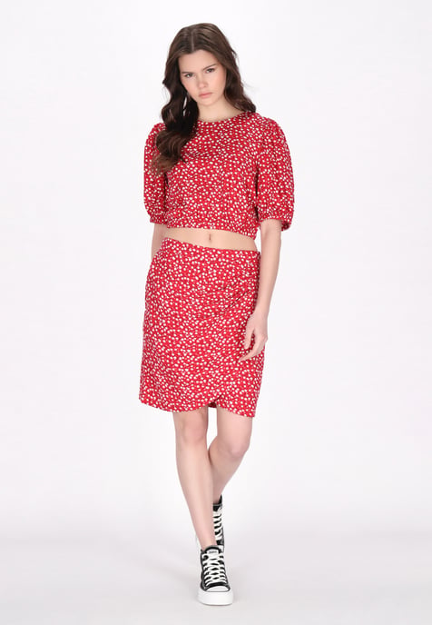 Mymo Blouse vrouwen rood wit - Image 2