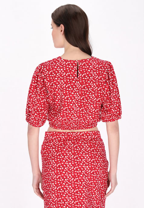 Mymo Blouse vrouwen rood wit - Image 4
