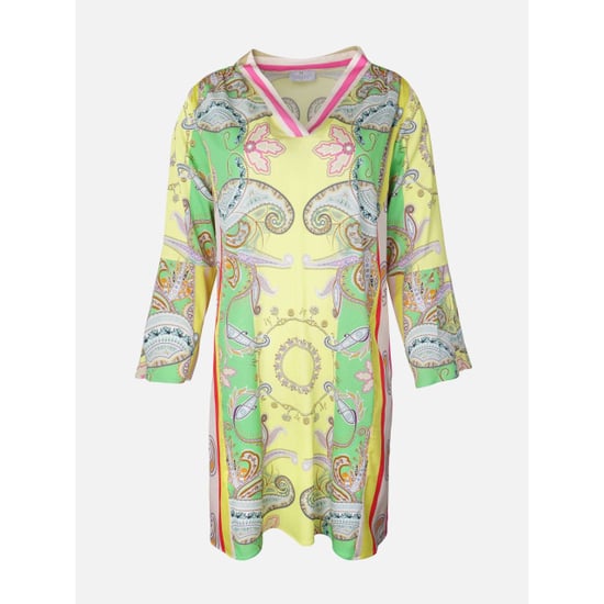 Mucho Gusto Jurk palau geel met groene paisley - Image 5