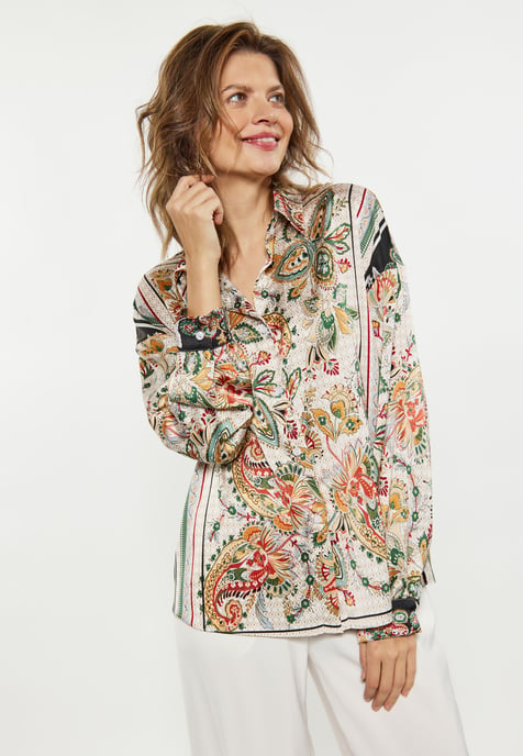 usha overhemdblouse Dames Zwart Veelkleurig - Image 3