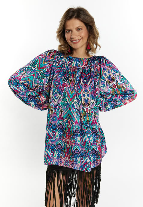usha Blouse Dames Blauw Veelkleurig - Image 3