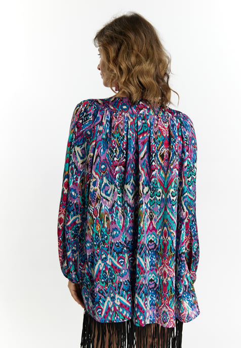 usha Blouse Dames Blauw Veelkleurig - Image 4