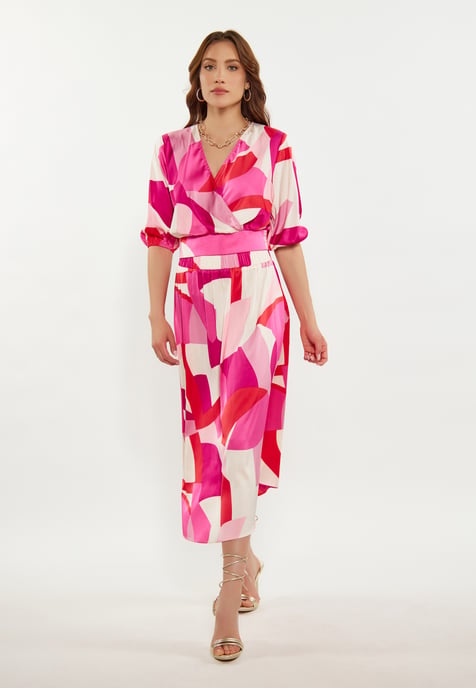 Faina Blouse Dames Roze Veelkleurig - Image 2