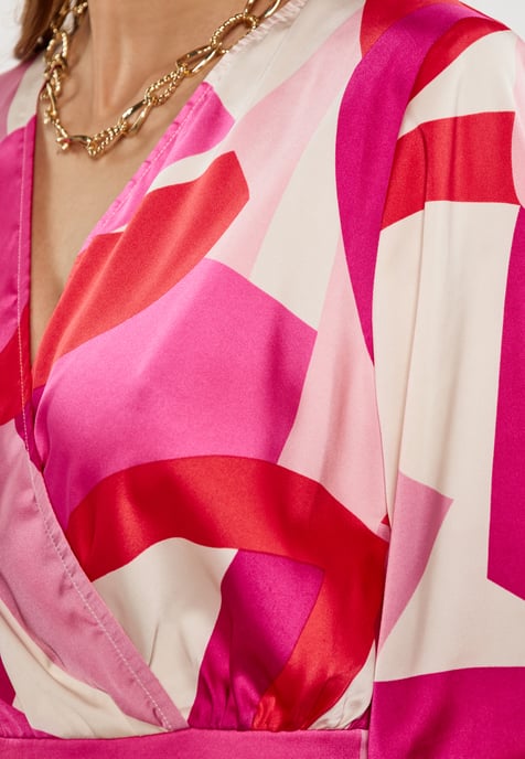 Faina Blouse Dames Roze Veelkleurig - Image 5