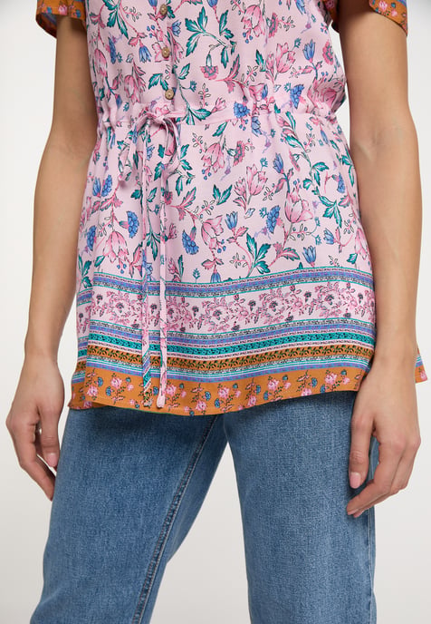 usha blouse met korte mouwen Dames Roze Veelkleurig - Image 5