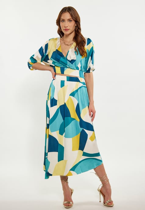 Faina Blouse Dames Blauw Veelkleurig - Image 2