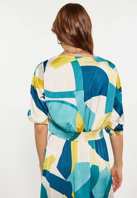 Faina Blouse Dames Blauw Veelkleurig - Image 4