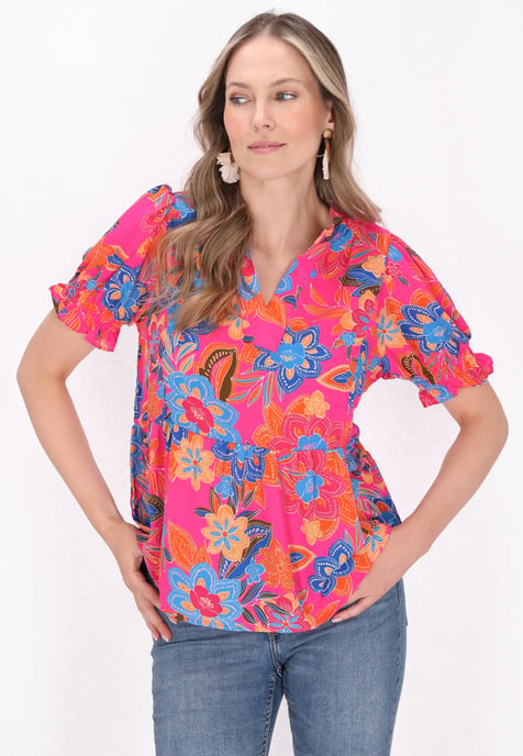 usha Blouse vrouwen veelkleurige roos - Image 3