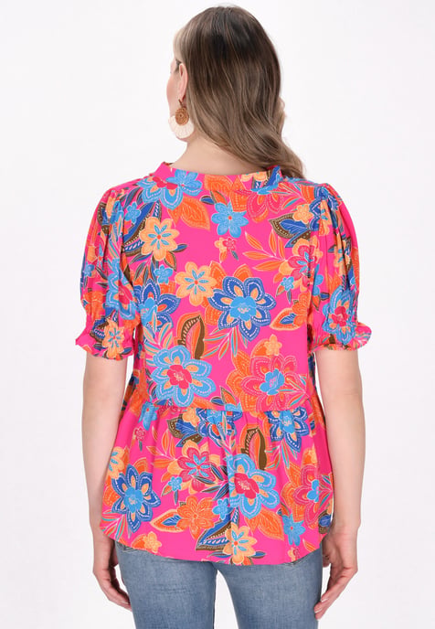 usha Blouse vrouwen veelkleurige roos - Image 4
