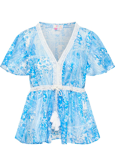 IZIA Blouse Dames blauw wit - Image 1