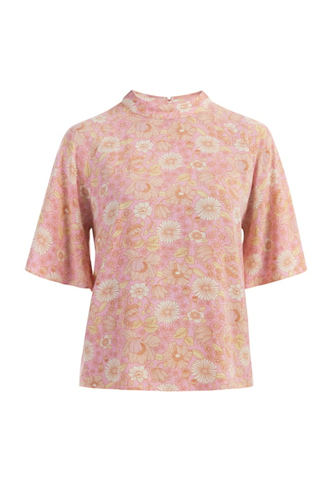 usha blouse met korte mouwen Dames Roze Veelkleurig - Image 1
