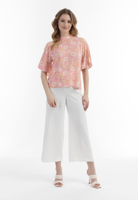 usha blouse met korte mouwen Dames Roze Veelkleurig - Image 2