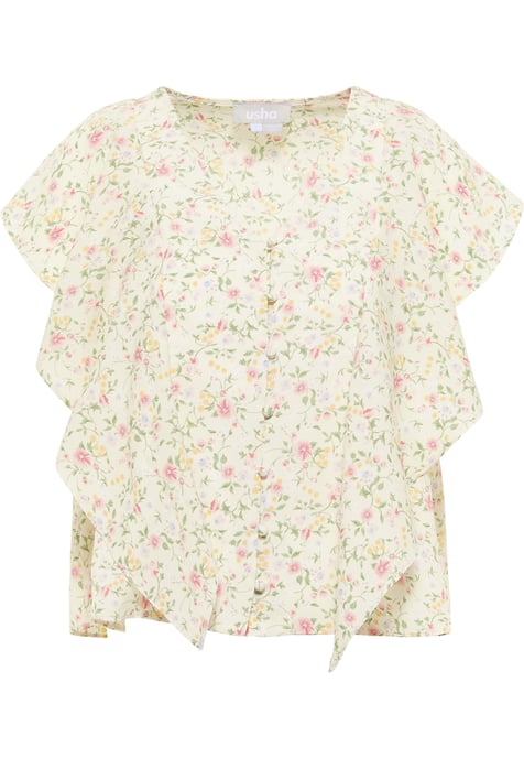 usha Blouse shirt qisha Dames Wit Veelkleurig - Image 1