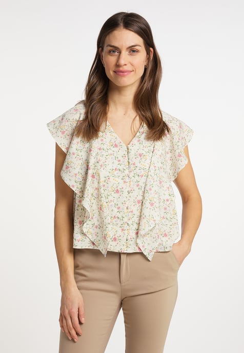 usha Blouse shirt qisha Dames Wit Veelkleurig - Image 3