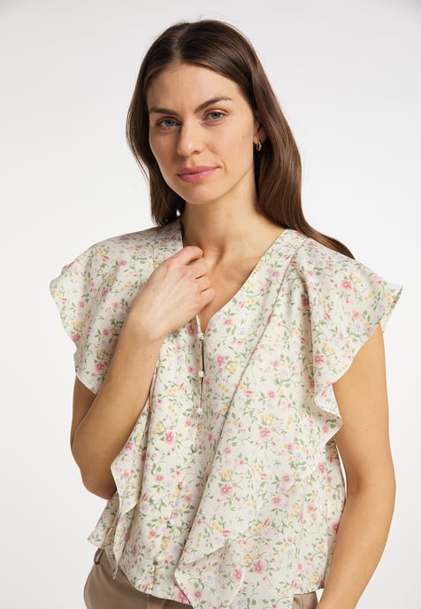 usha Blouse shirt qisha Dames Wit Veelkleurig - Image 5