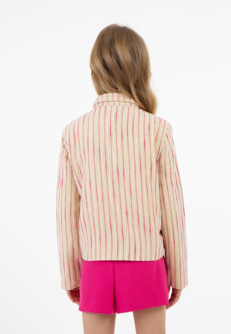 Faina blazerjasje Meisje Roze gebroken witte streep - Image 4