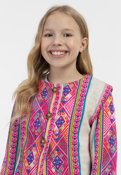 IZIA Jas Meisje Veelkleurig roze etnisch patroon - Image 5