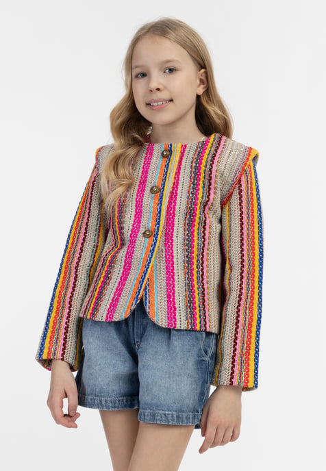 IZIA Jas Meisje Veelkleurige roze strepen - Image 3