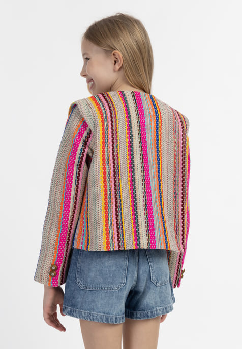 IZIA Jas Meisje Veelkleurige roze strepen - Image 4