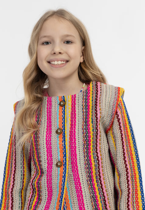 IZIA Jas Meisje Veelkleurige roze strepen - Image 5