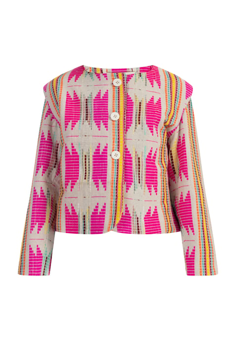 IZIA Jas Meisje Roze Inca-patroon - Image 1