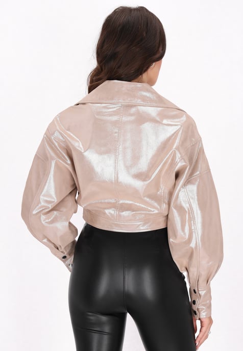 Faina Jas vrouwen beige zilver - Image 4