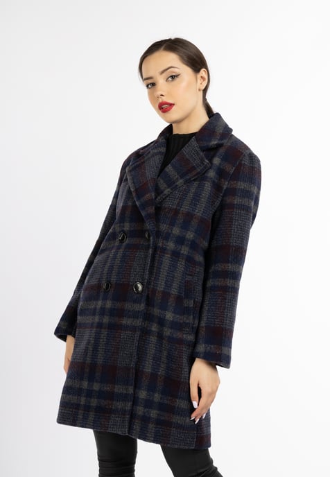 Faina Jas Dames Blauw geruit - Image 3