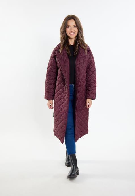 usha quilted coat women wine red - Image 2