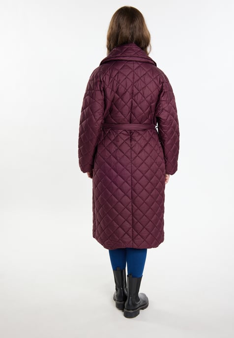 usha quilted coat women wine red - Image 3