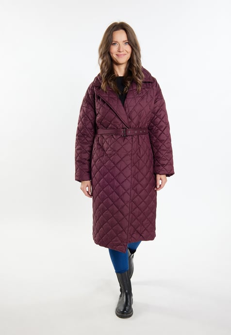 usha quilted coat women wine red - Image 4