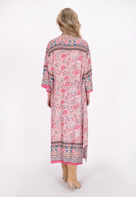 usha Kimono vrouwen lichtroze veelkleurig - Image 4