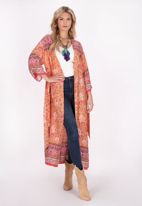 usha Kimono vrouwen oranje veelkleurig - Image 2