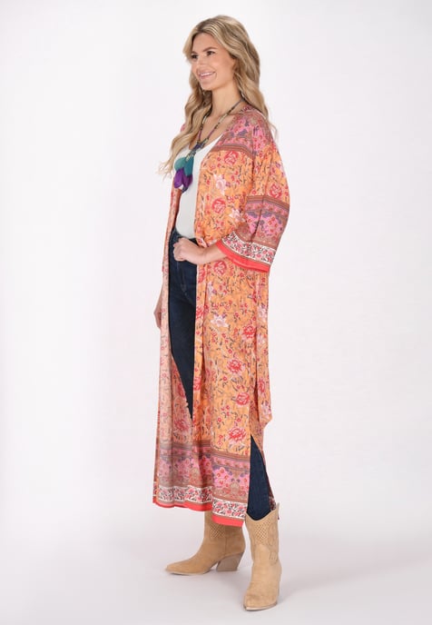 usha Kimono vrouwen oranje veelkleurig - Image 3