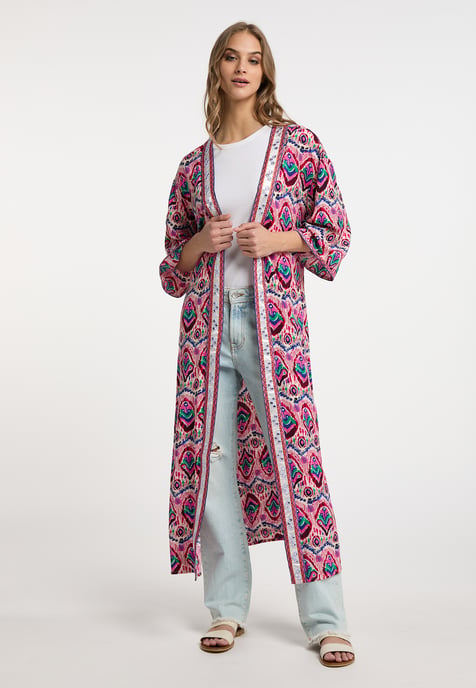 IZIA Kimono Dames Roze Veelkleurig - Image 3