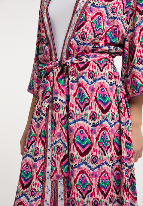 IZIA Kimono Dames Roze Veelkleurig - Image 5
