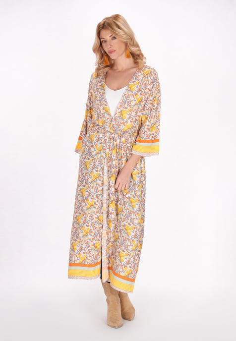 usha Kimono vrouwen geel veelkleurig - Image 3