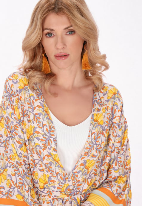 usha Kimono vrouwen geel veelkleurig - Image 5
