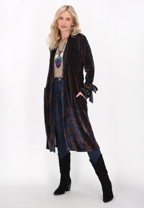 usha Kimono vrouwen blauw veelkleurig - Image 3