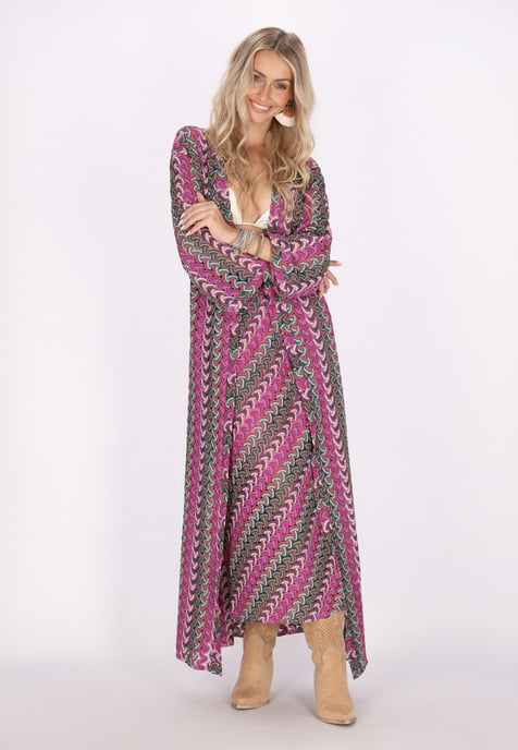 IZIA Kimono Dames Roze Veelkleurig - Image 2