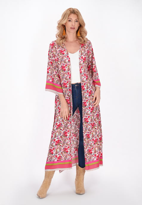 usha Kimono vrouwen rood veelkleurig - Image 2