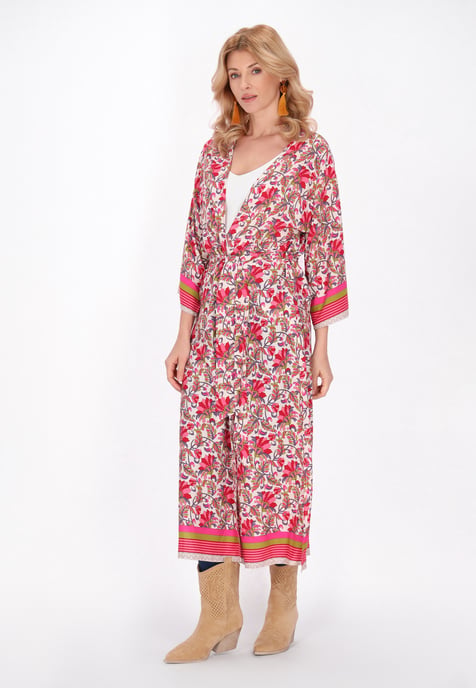 usha Kimono vrouwen rood veelkleurig - Image 3