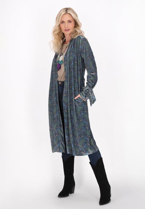 usha Kimono vrouwen blauw veelkleurig - Image 2