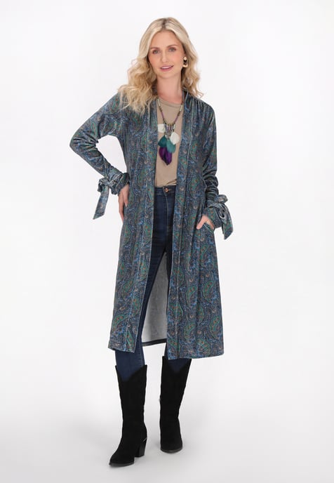 usha Kimono vrouwen blauw veelkleurig - Image 3