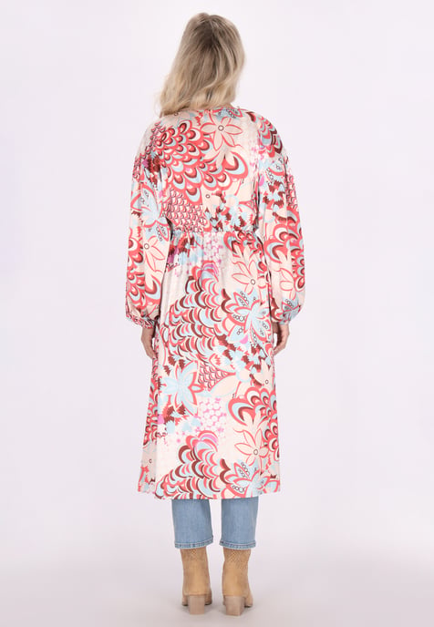 IZIA Kimono Dames Rood Veelkleurig - Image 4