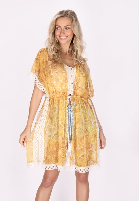 IZIA Kimono Dames geel - Image 3