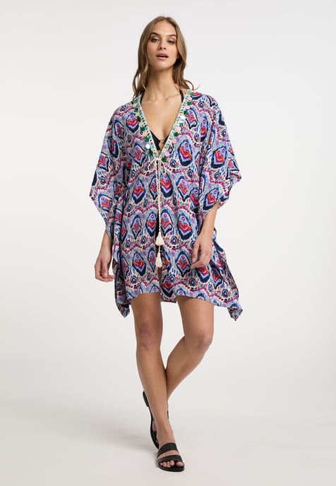 IZIA Kimono Dames Blauw Veelkleurig - Image 2